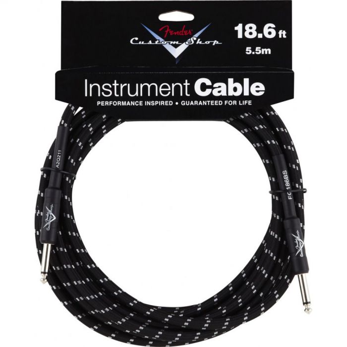 Fender 18.6ft / 5.5m Custom Shop Instrument Cable Black Tweed