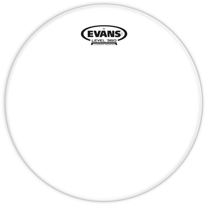 Evans G1 Clear Drum Head, 8 Inch top-down view