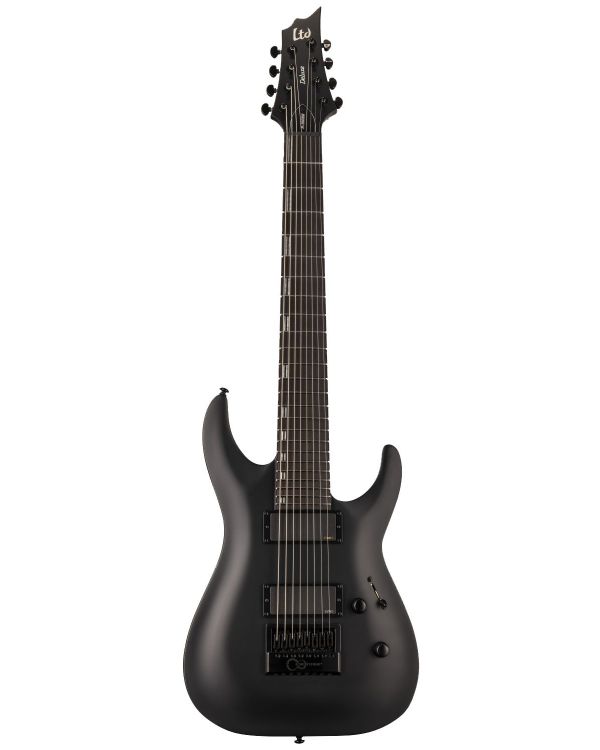 ESP LTD H-1008 Baritone Evertune 8-String Guitar, Black Satin