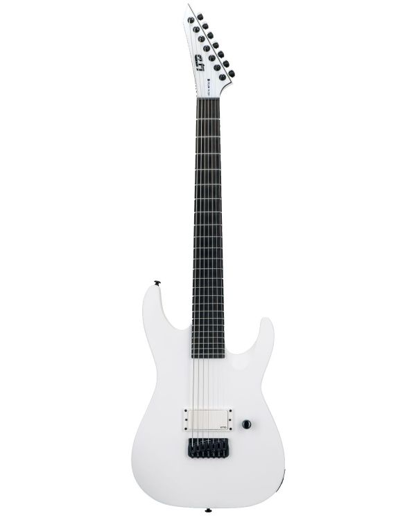ESP LTD M-7HT Baritone Arctic Metal 7-String Guitar, Snow White Satin