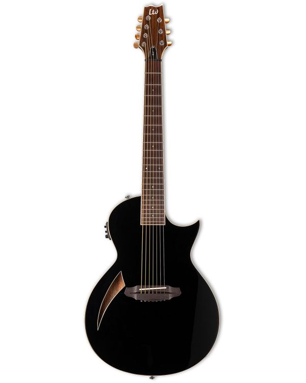 ESP LTD TL-7 BLK Thinline 7-String Electric Guitar, Black