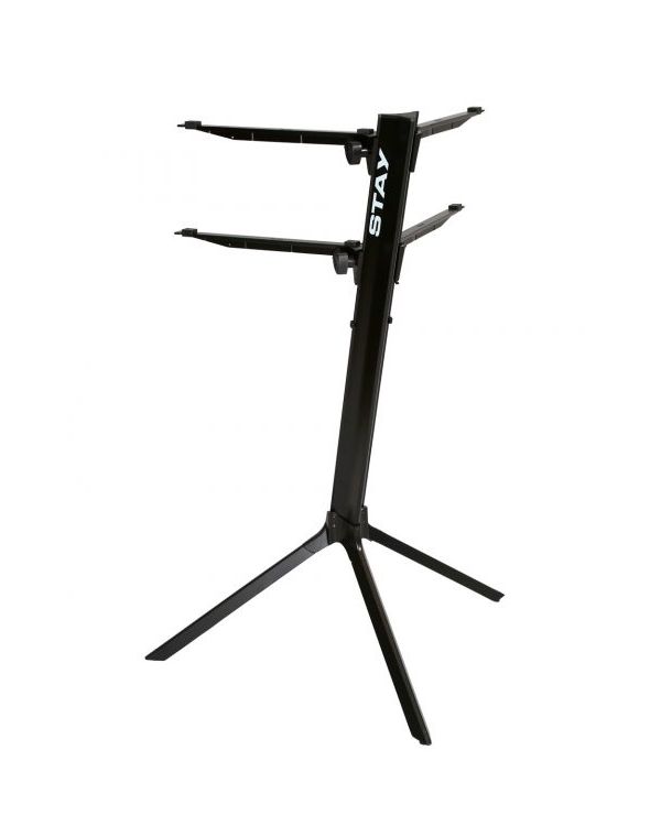 Stay Slim Two Tier Curved Keyboard Stand, Black 