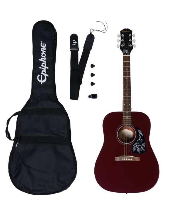 Epiphone Starling Acoustic Guitar Player Pack, Wine Red