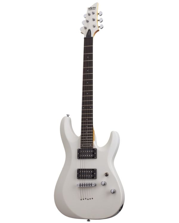 Schecter C-6 Deluxe Electric Guitar, Satin White
