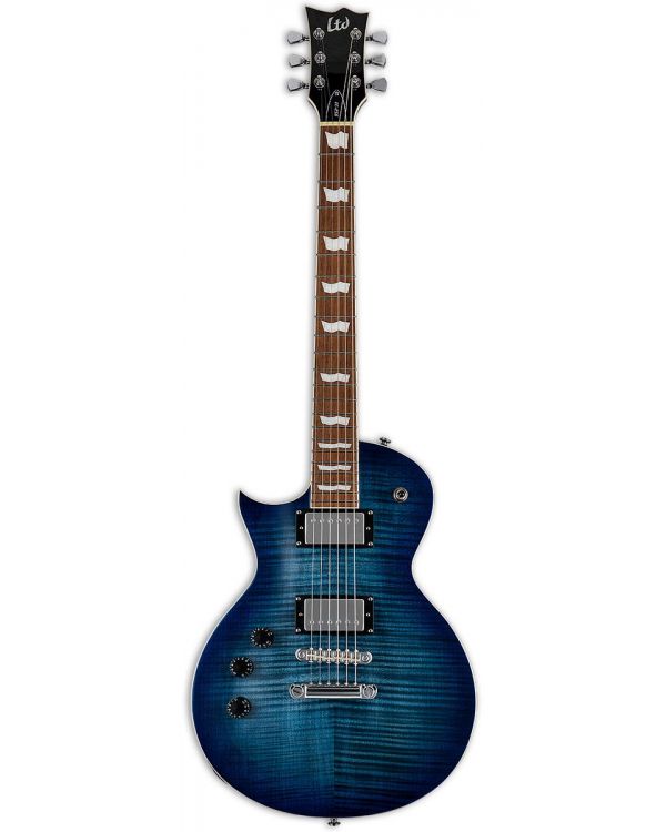 ESP LTD EC-256FM Left Handed Singlecut Guitar, Cobalt Blue