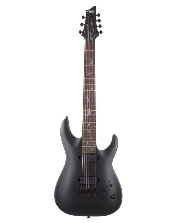 Schecter Damien-7 7-String Electric Guitar, Satin Black