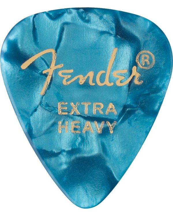 Fender 351 Shape Extra Heavy Premium Picks 12 Pack, Ocean Turquoise
