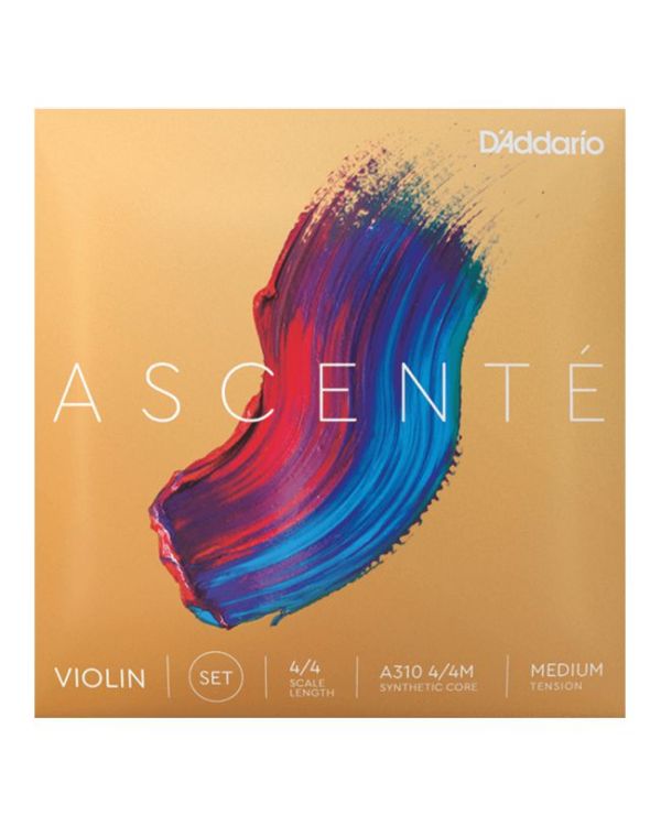 DAddario Ascente Violin String Set 4/4 Scale, Medium Tension