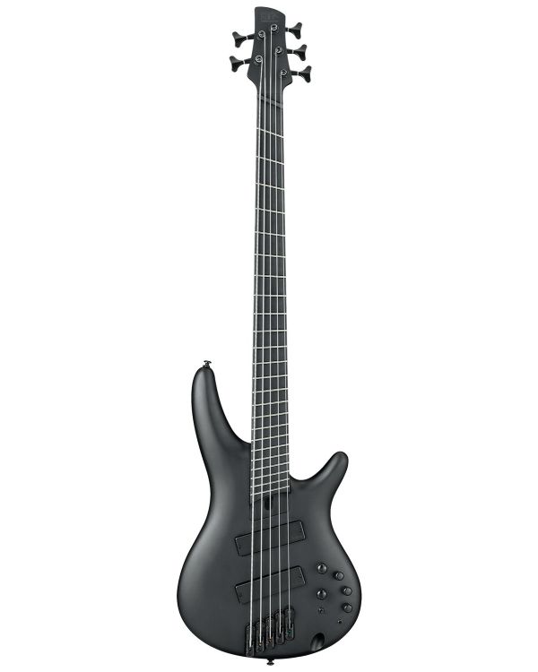 Ibanez Iron Label SRMS625EX Multi-Scale 5-String Bass, Black Flat