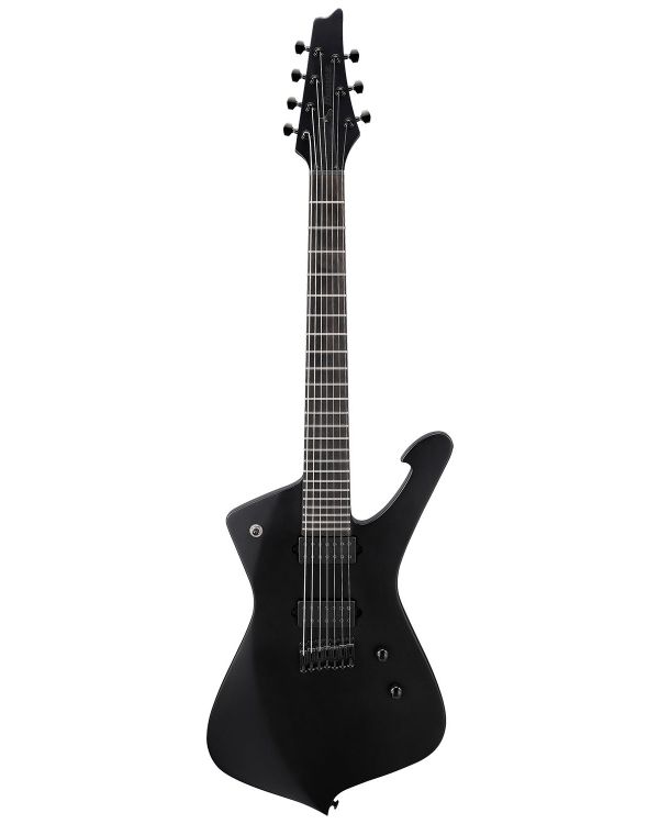 Ibanez Iron Label ICTB721 7 String Iceman Guitar, Black Flat