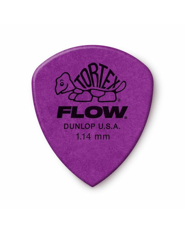 Dunlop Tortex Flow Purple 1.14mm Players (12 Pack)