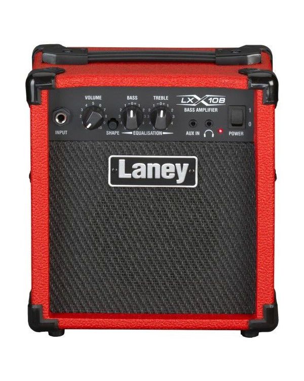 Laney LX10B-RED 10 Watt Bass Combo Amp, Red