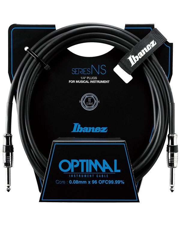 Ibanez NS10 GUITAR INSTRUMENT CABLE 2 Straight plugs 10ft