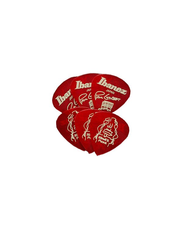 Ibanez B1000PG-CA Paul Gilbert 1.0 mm Pick Pack of 6, Candy Apple Red