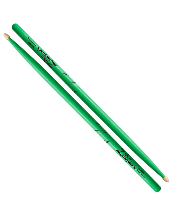 Zildjian 5A Drumsticks in Neon Green