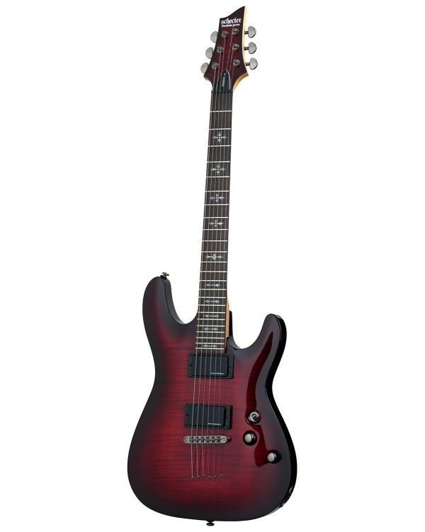 Schecter Demon-6 Electric Guitar, Crimson Red Burst