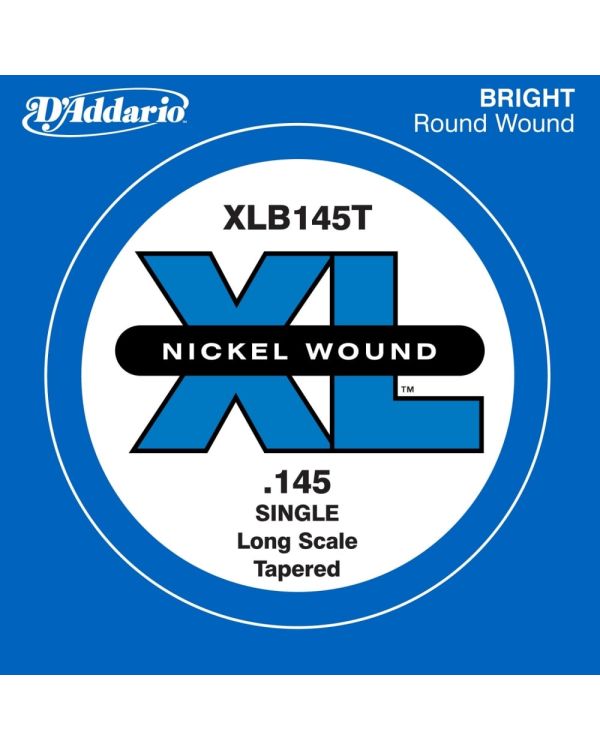 D'Addario XLB145T Nickel Wound XL Bass Single String .145 Long Scale Tapered