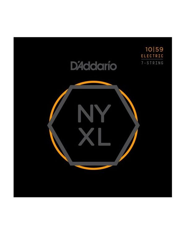 D'Addario NYXL Nickel Wound 7-String 10-59 Electric Guitar Strings, Light Regular