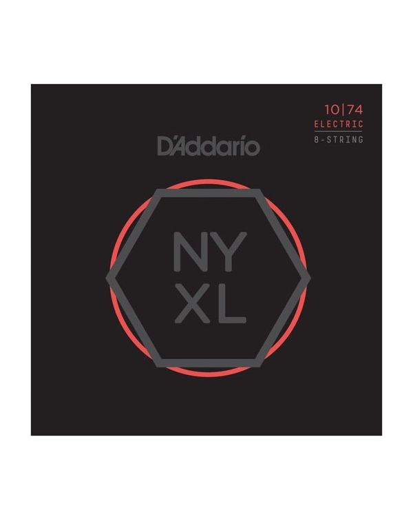 D'Addario NYXL Nickel Wound 8-String 10-74 Electric Guitar Strings, Heavy Bottom