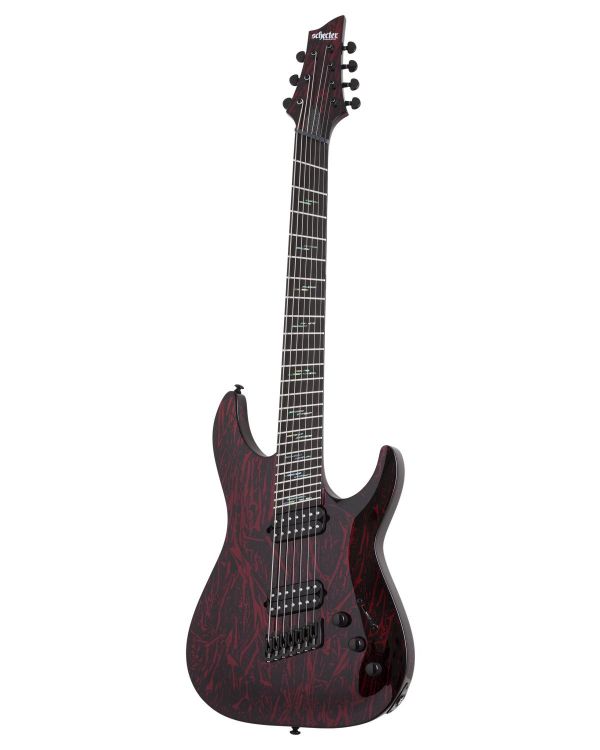 Schecter C-7 MS Silver Moutain, Blood Moon