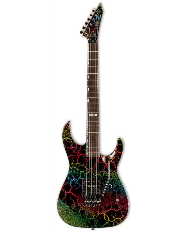 ESP LTD M-1 Custom 87 Guitar, Rainbow Crackle