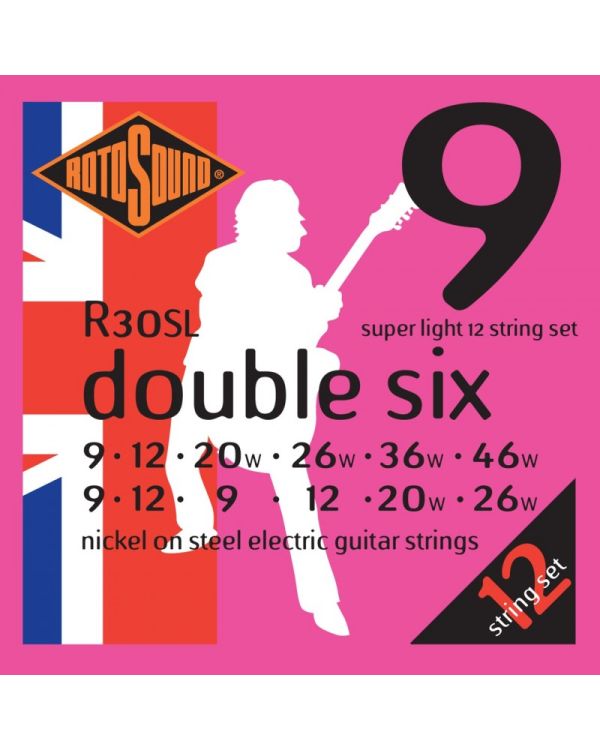 Rotosound Roto 12 String Double Six Super Light Nickel 09-46 Electric Guitar Strings
