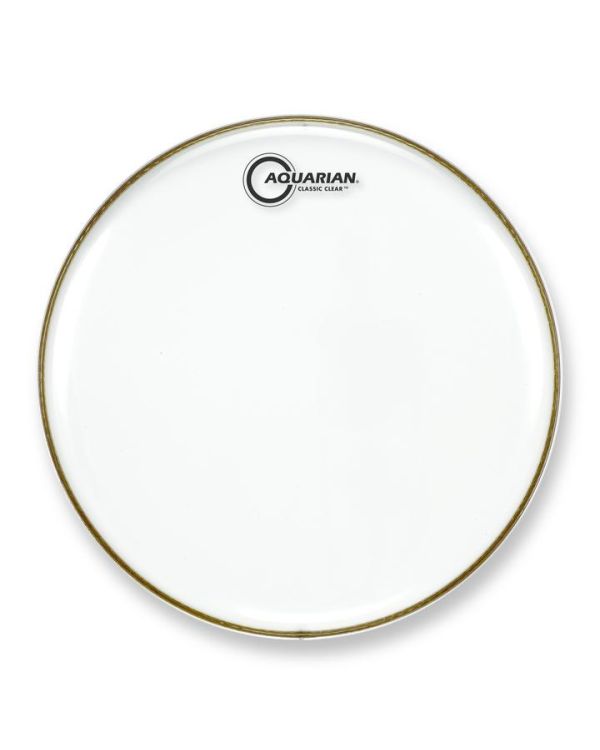 Aquarian 16" Classic Clear Resonant Gloss White Kick Drumhead