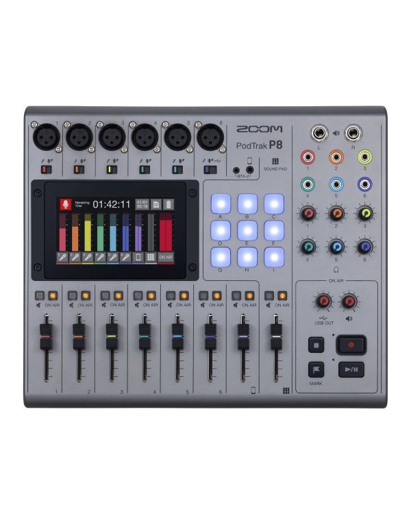 ZOOM P8 PodTrak Podcasting Mixer and Interface