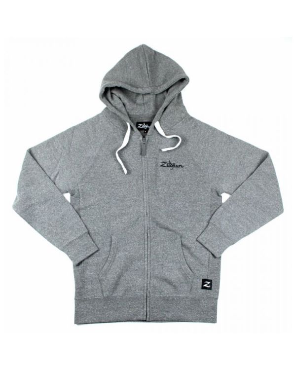 Zildjian Grey Zip Up Logo Hoodie XL