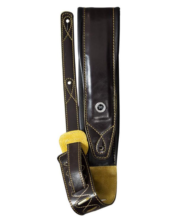 TGI Guitar Strap Padded Brown Leather