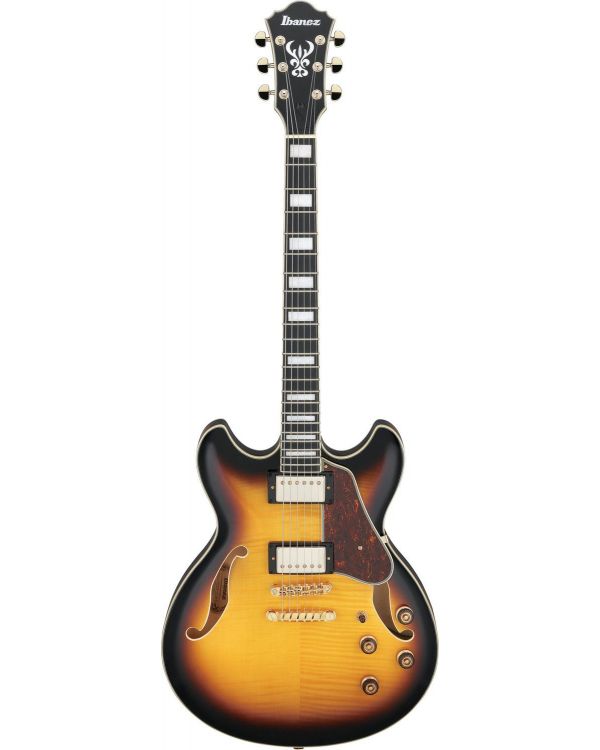 Ibanez As93fm Hollowbody Electric Guitar, Antique Yellow Sunburst