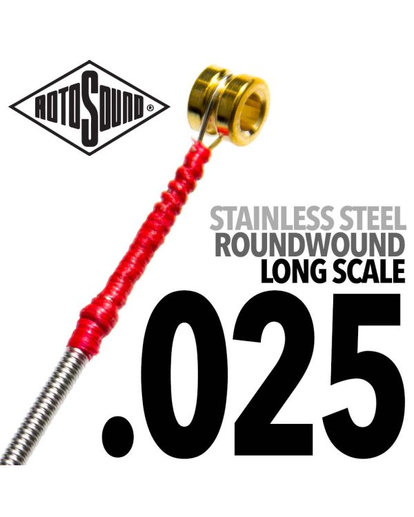 Rotosound SBL025 Stainless Steel Single Bass String, 0.25