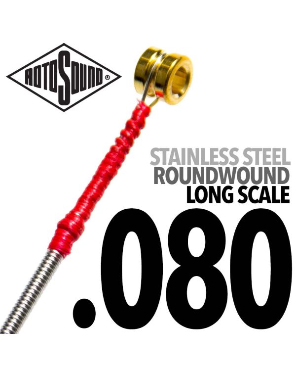 Rotosound SBL080 Stainless Steel Single Bass String, 0.80