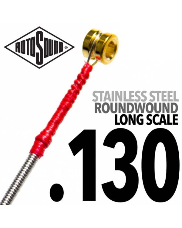 Rotosound SBL130 Stainless Steel Single Bass String, 1.30