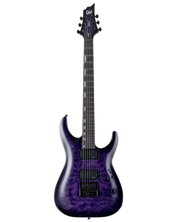 ESP LTD H-1000 ET QM Guitar, See Thru Purple Sunburst