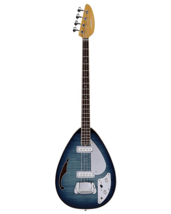 VOX VBW-3500 Teardrop Electric Bass Guitar, Blue Burst