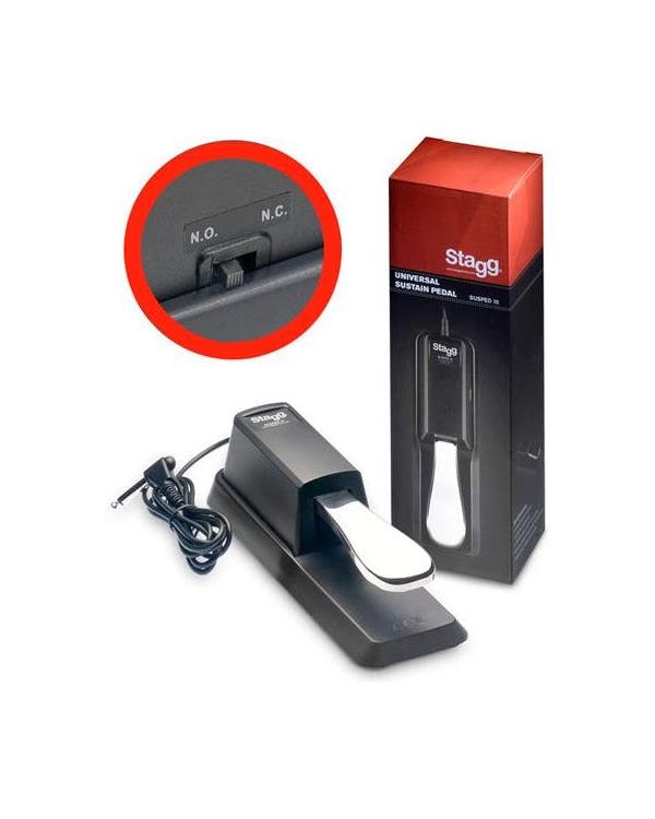 Stagg Piano Style Sustain Pedal with Polarity Switch