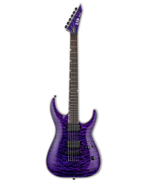 ESP LTD MH-1000NT Electric Guitar, See Thru Purple