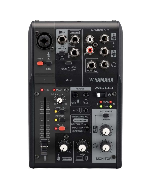 Yamaha AG03MK2 Live Streaming Mixer Black