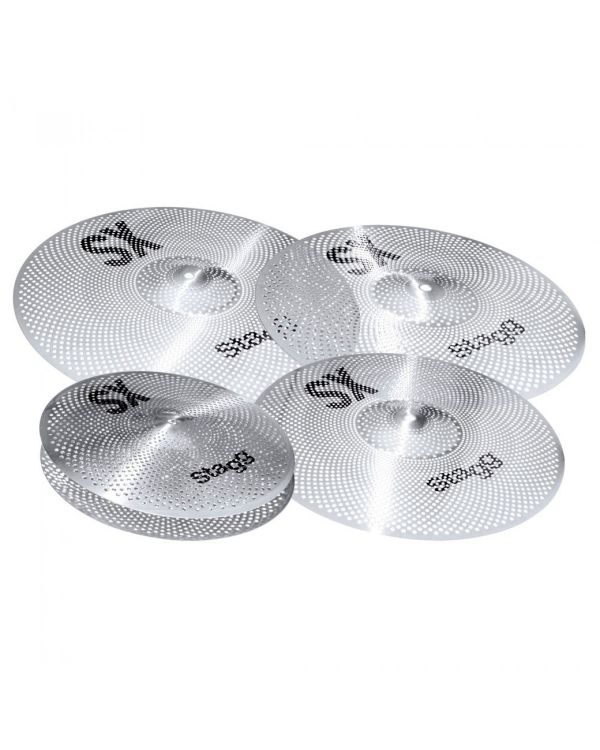 Stagg Silent Practice Cymbal set w/bag