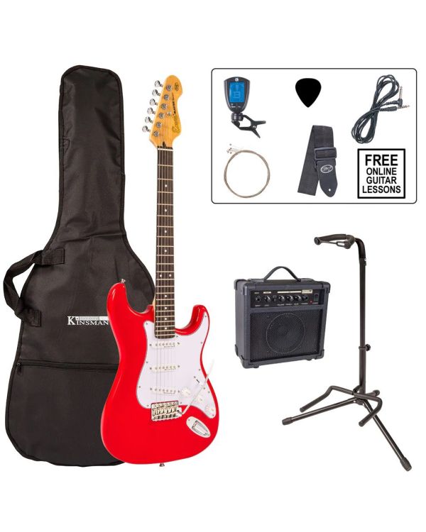 Encore E6 Electric Guitar Outfit, Red