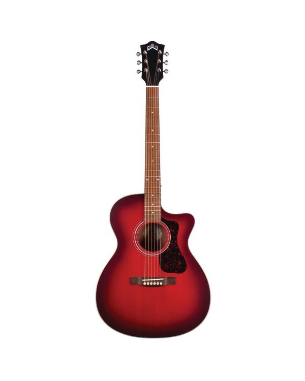 Guild OM-240CE Electro Acoustic Guitar, Oxblood Burst