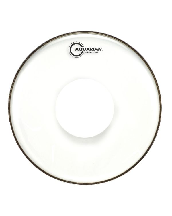 Aquarian Ccpd12 12 Classic Clear Drumhead With Powerdot