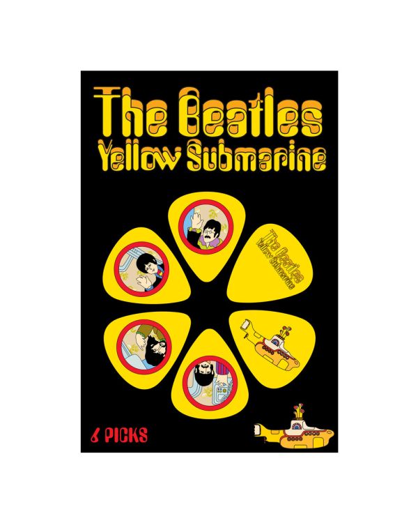 The Beatles Yellow Submarine Picks - Yellow - 6 Pack
