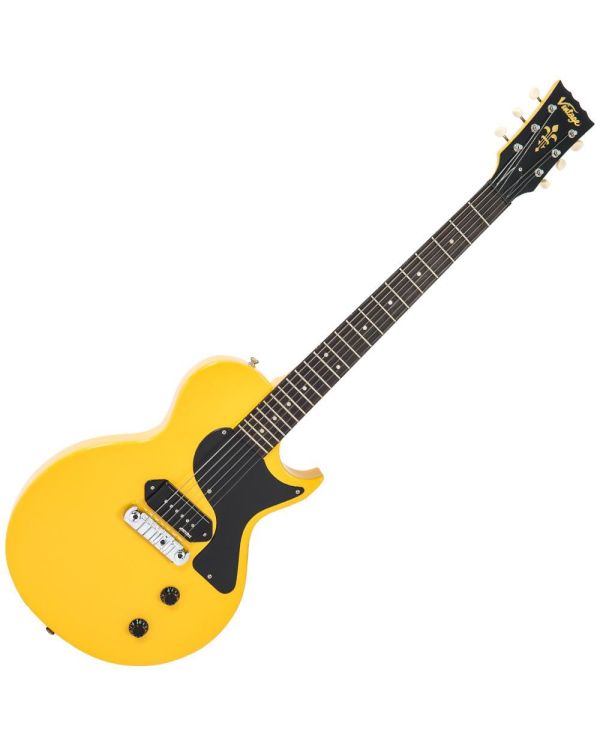 Vintage V120 Electric Guitar, Single Cut, Tv Yellow