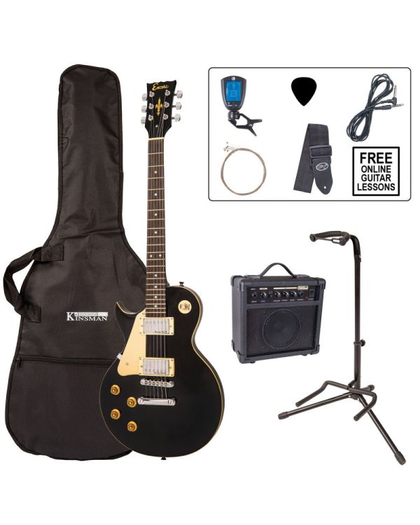Encore Left Hand Electric Guitar Outfit- Gloss Black