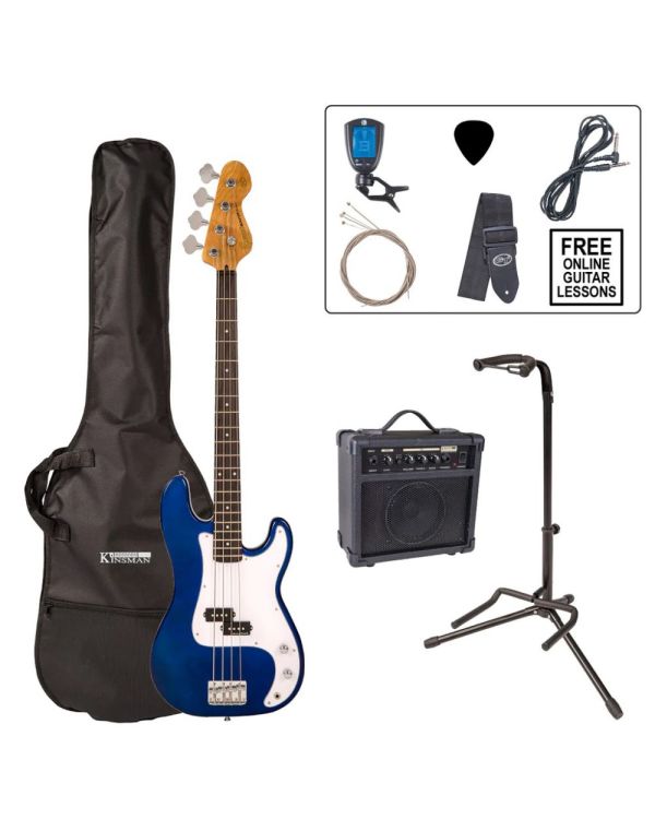 Encore Bass Guitar Outfit, Candy Apple Blue