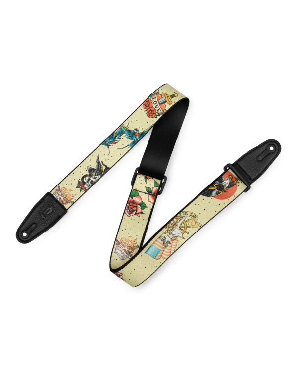 Levy's Poly Tattoo Series Guitar Strap - Old School