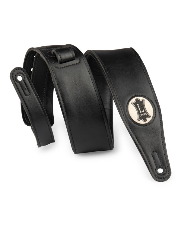 Levy's Padded Vegan Leather Strap With Hemp Logo - Black