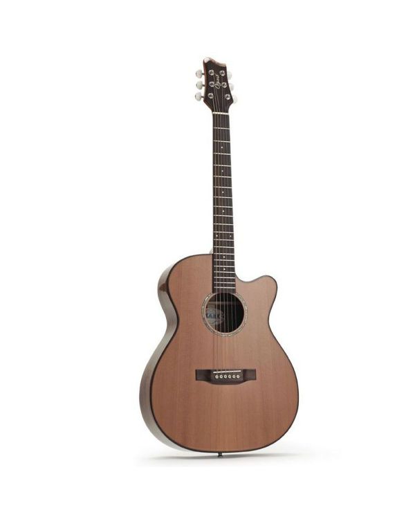 Ozark Folk Guitar Om Cutaway Laminated Koa-Solid Cedar